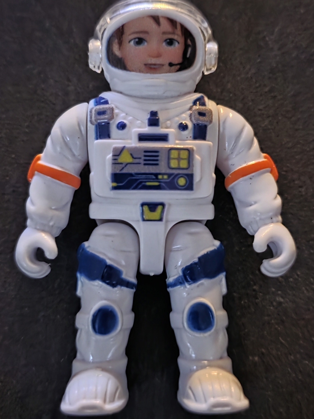 White and Blue Astronaut Action Figure – Space Explorer Toy